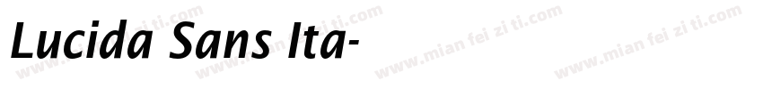 Lucida Sans Ita字体转换